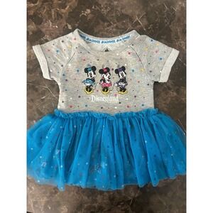 Minnie Mouse Baby Disney Resort Embrioded Blue Tulle Dress 12 Months